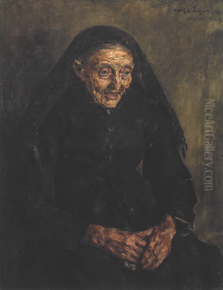 Die Achtzigjahrige Oil Painting by Lovis (Franz Heinrich Louis) Corinth