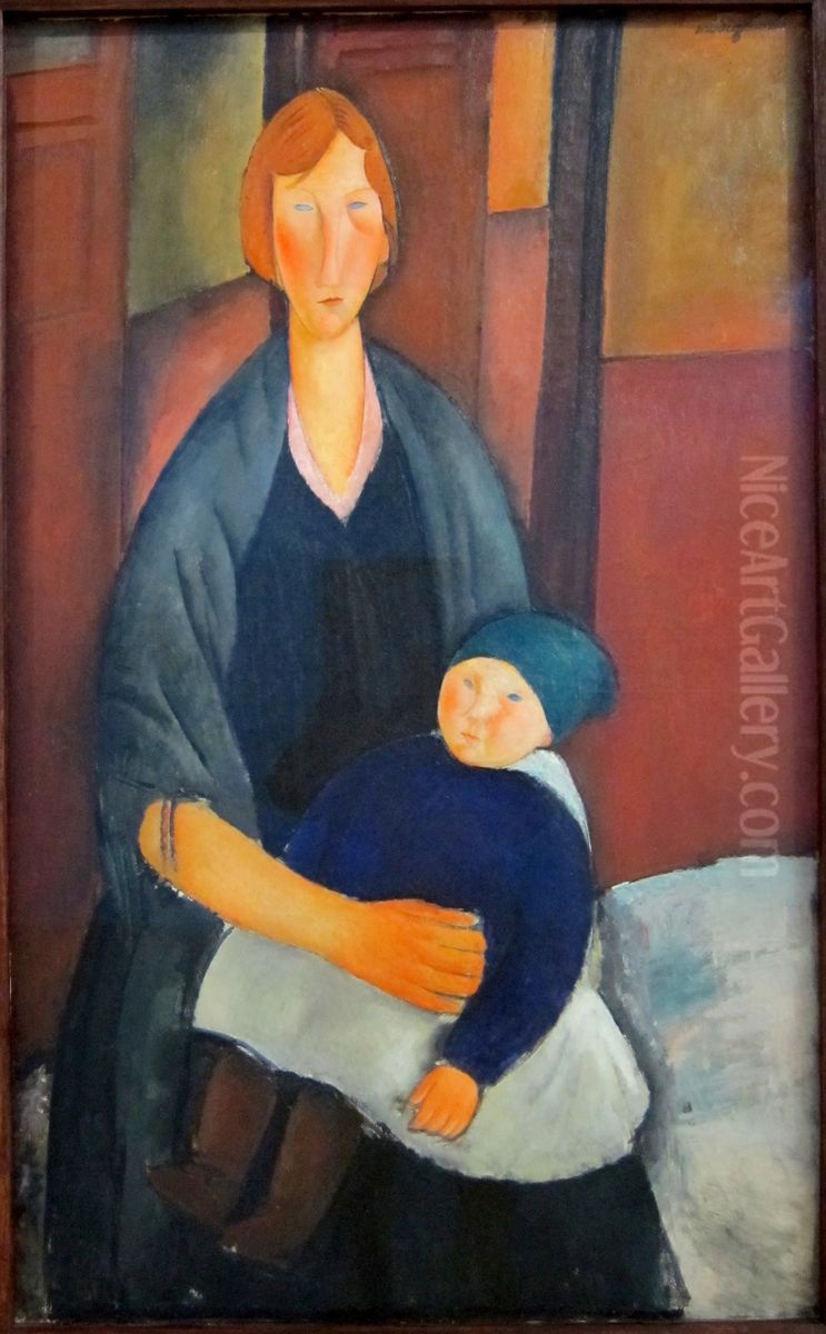 Maternite Oil Painting by Amedeo Modigliani