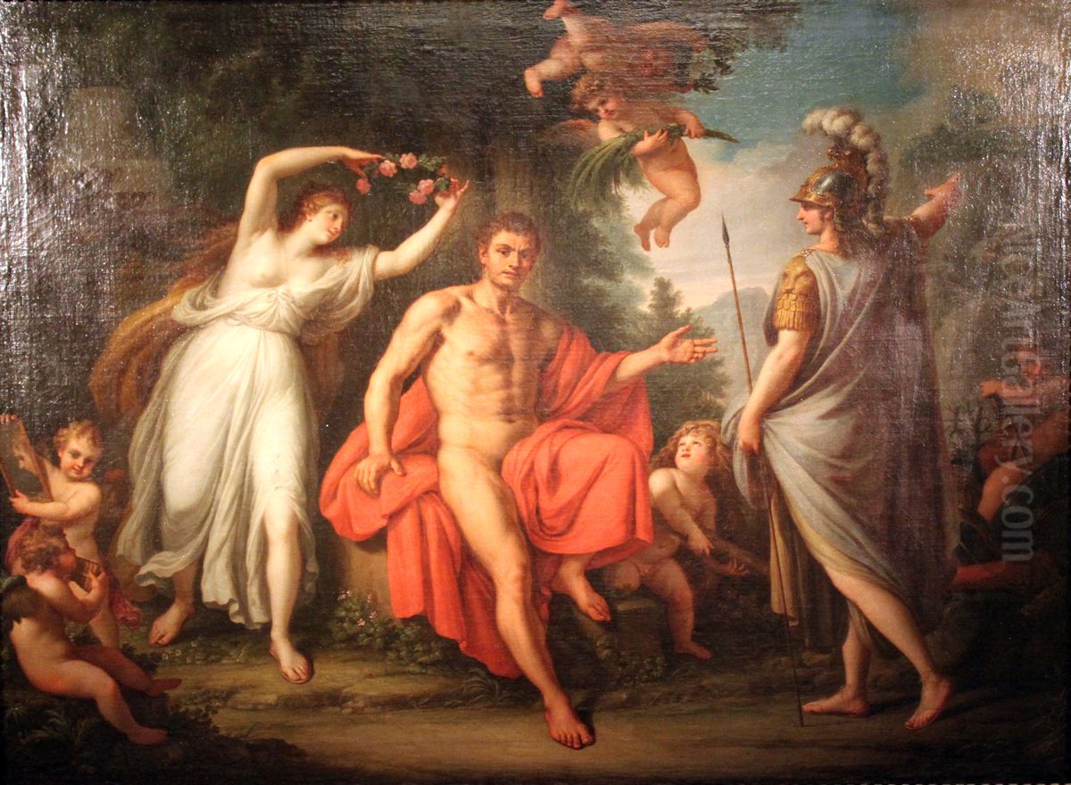 The Choice of Heracles Oil Painting by Johann Heinrich Tischbein