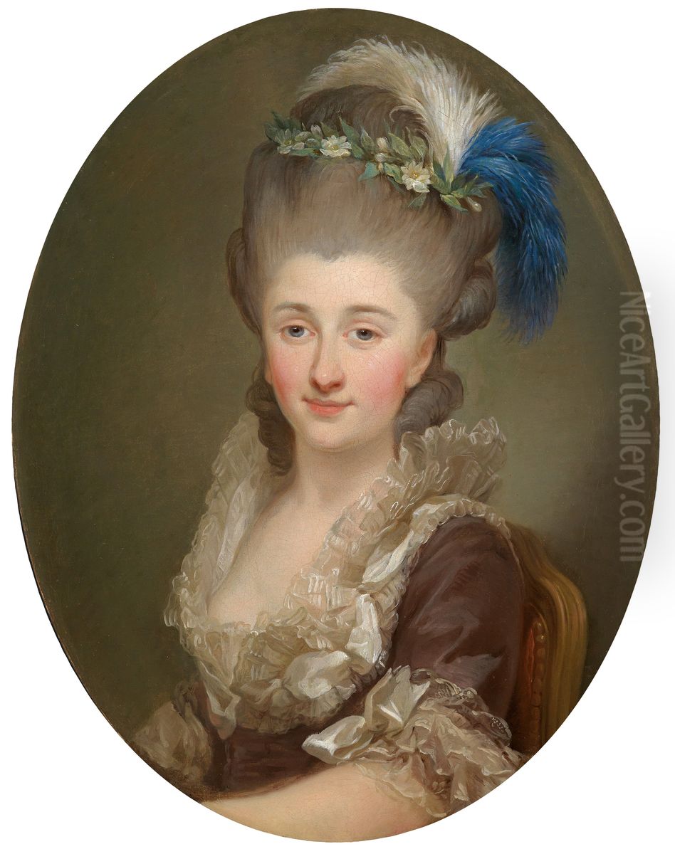 Portrait of Konstancja Tyszkiewicz nee Poniatowska. Oil Painting by Marcello Bacciarelli