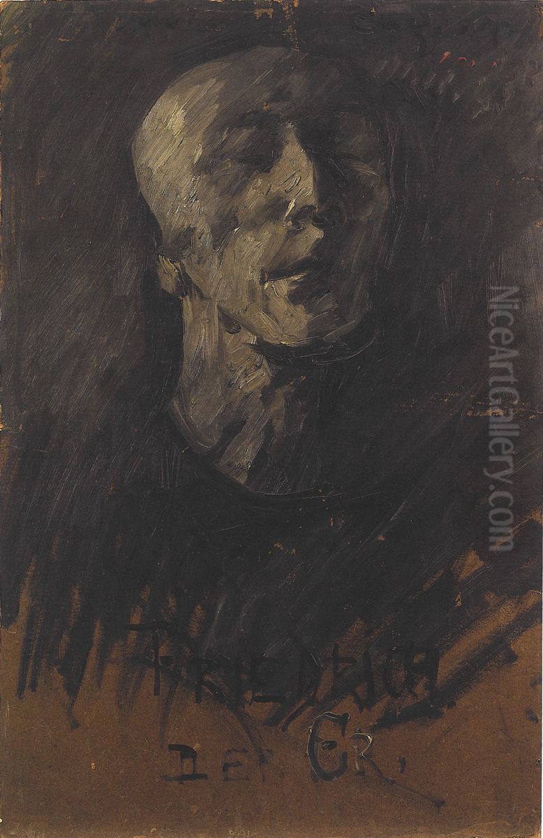 Totenmaske Friedrichs des Grossen Oil Painting by Lovis (Franz Heinrich Louis) Corinth