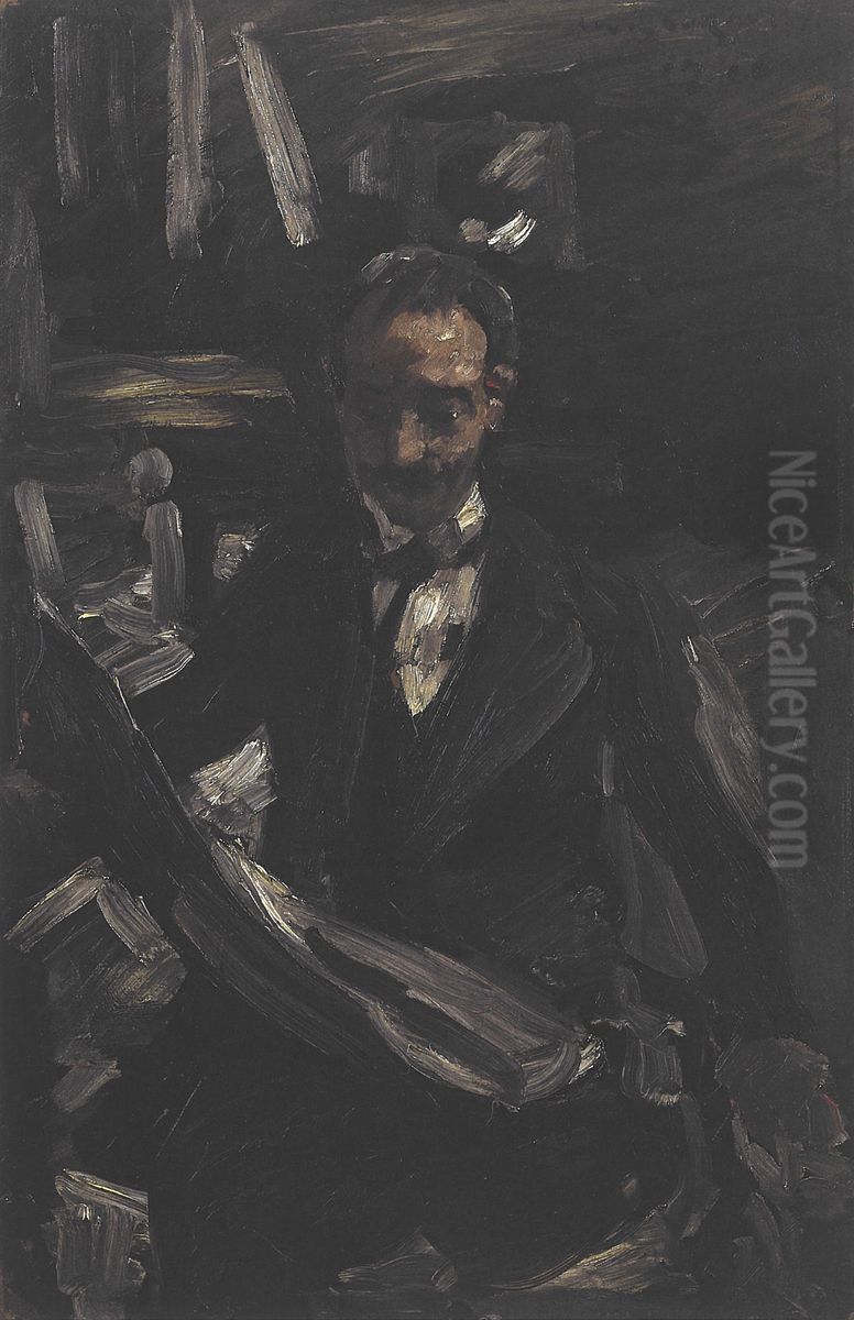 Der Kunstfreund (Bildnis Dr. Karl Schwarz) Oil Painting by Lovis (Franz Heinrich Louis) Corinth