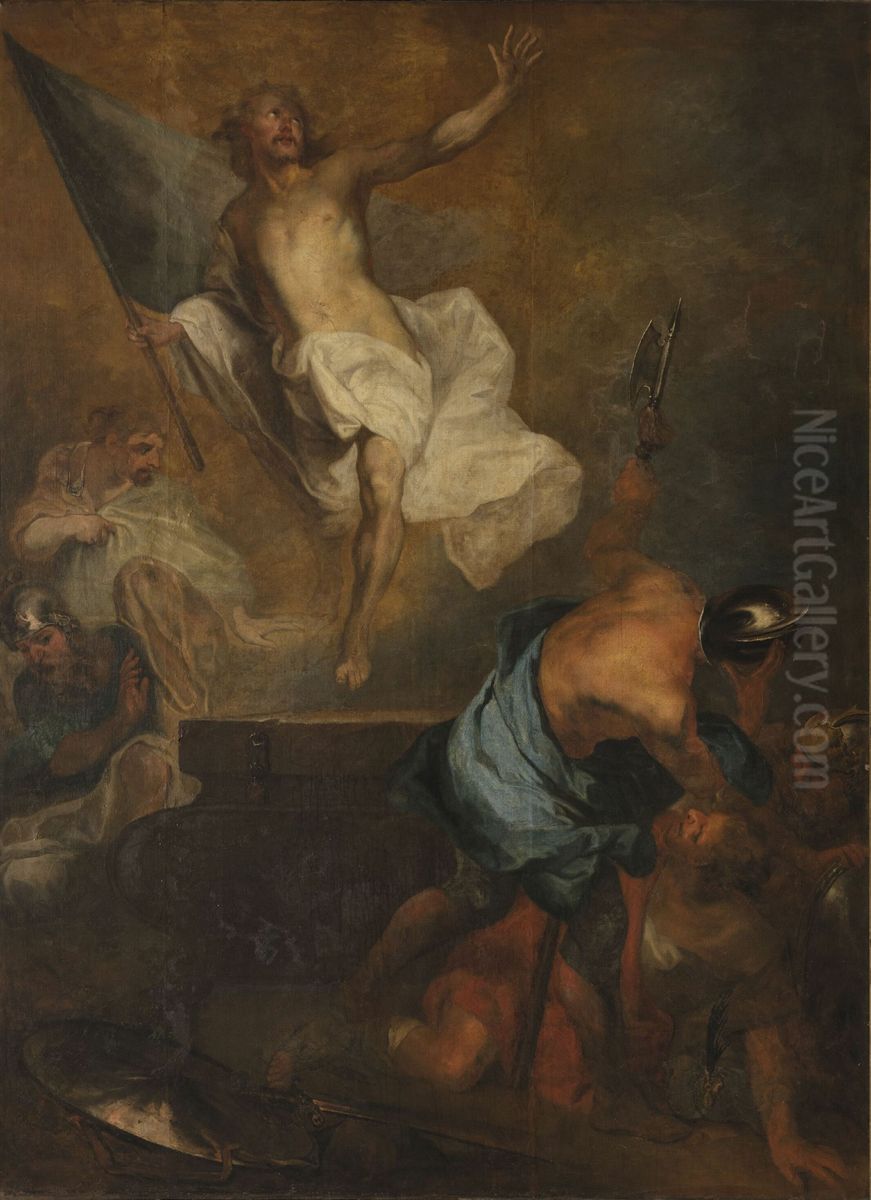 Ressurection of Christ Oil Painting by Lodewijk de Deyster