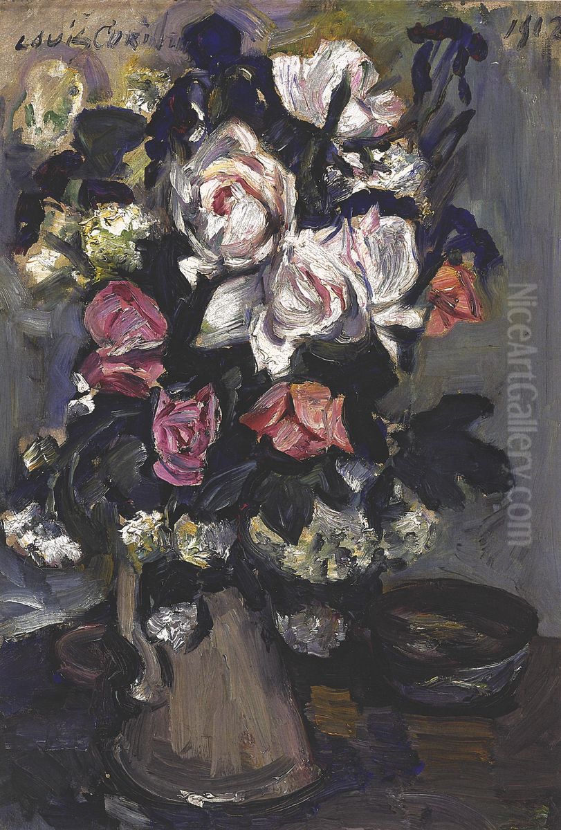 Geburtstagsstrauss Oil Painting by Lovis (Franz Heinrich Louis) Corinth