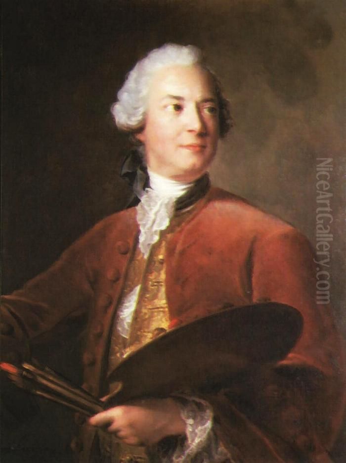 Portraet af Louis Tocque Oil Painting by Jean-Marc Nattier