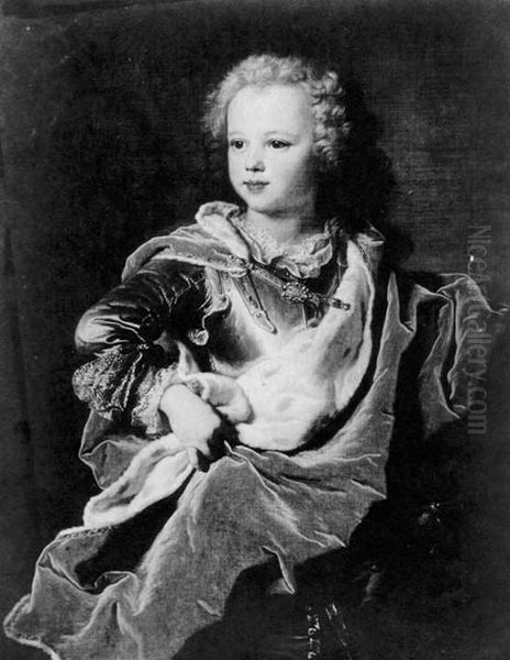 Portrait of Marie-Charles-Louis d'Albert (1717-1771) Oil Painting by Hyacinthe Rigaud