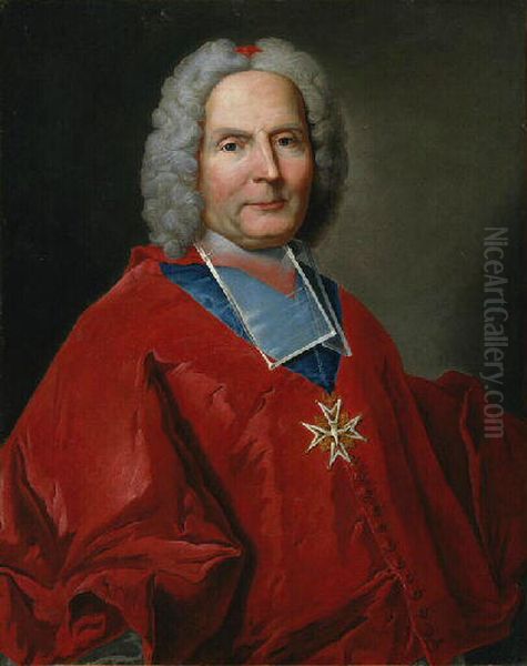 Portrait du Cardinal de La Tour d'Auvergne (1671-1747) Oil Painting by Hyacinthe Rigaud