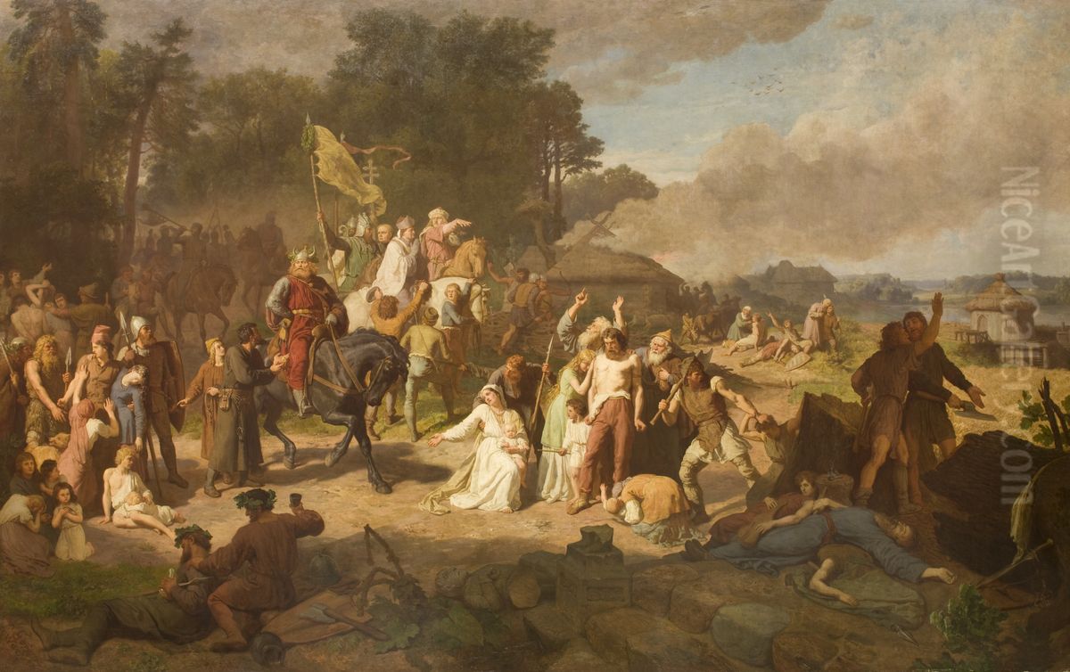 Oplakane apostolstwo Oil Painting by Wojciech Gerson