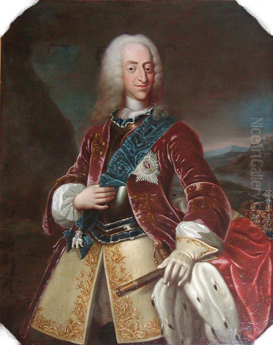 Christian VI of Denmark. Oil Painting by Johann Salomon Wahl