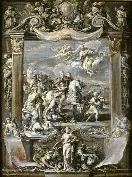 Apotheosis of John III Sobieski. Oil Painting by Ciro Ferri