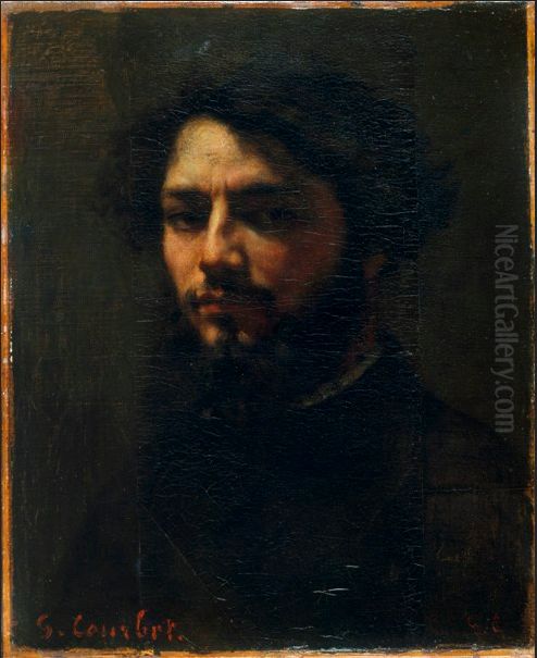 Autoportrait Oil Painting by Gustave Courbet