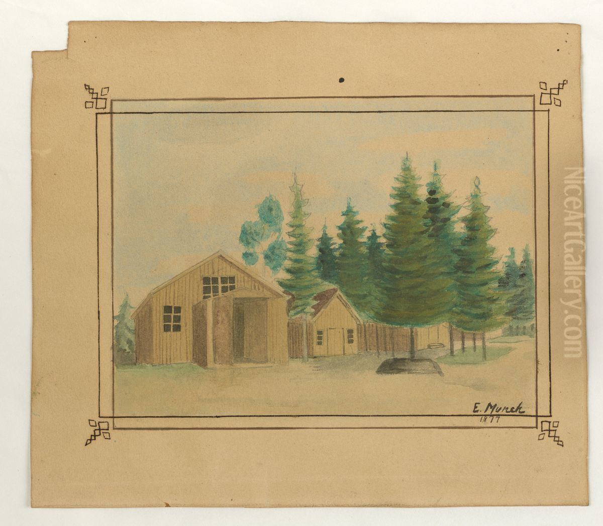 Infirmary at Gardermoen Oil Painting by Edvard Munch