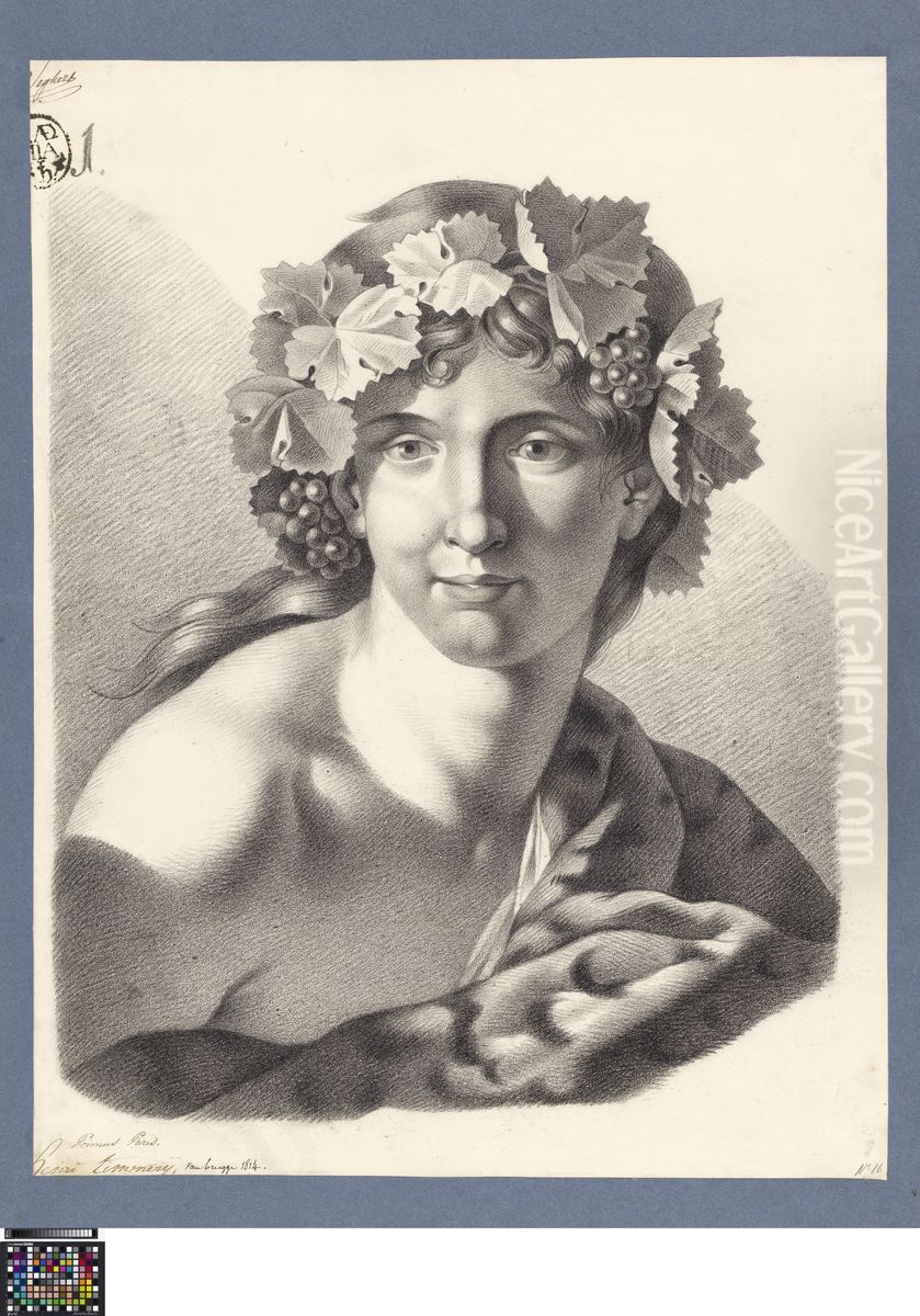 bust of Bacchus Oil Painting by Henri Timmerij