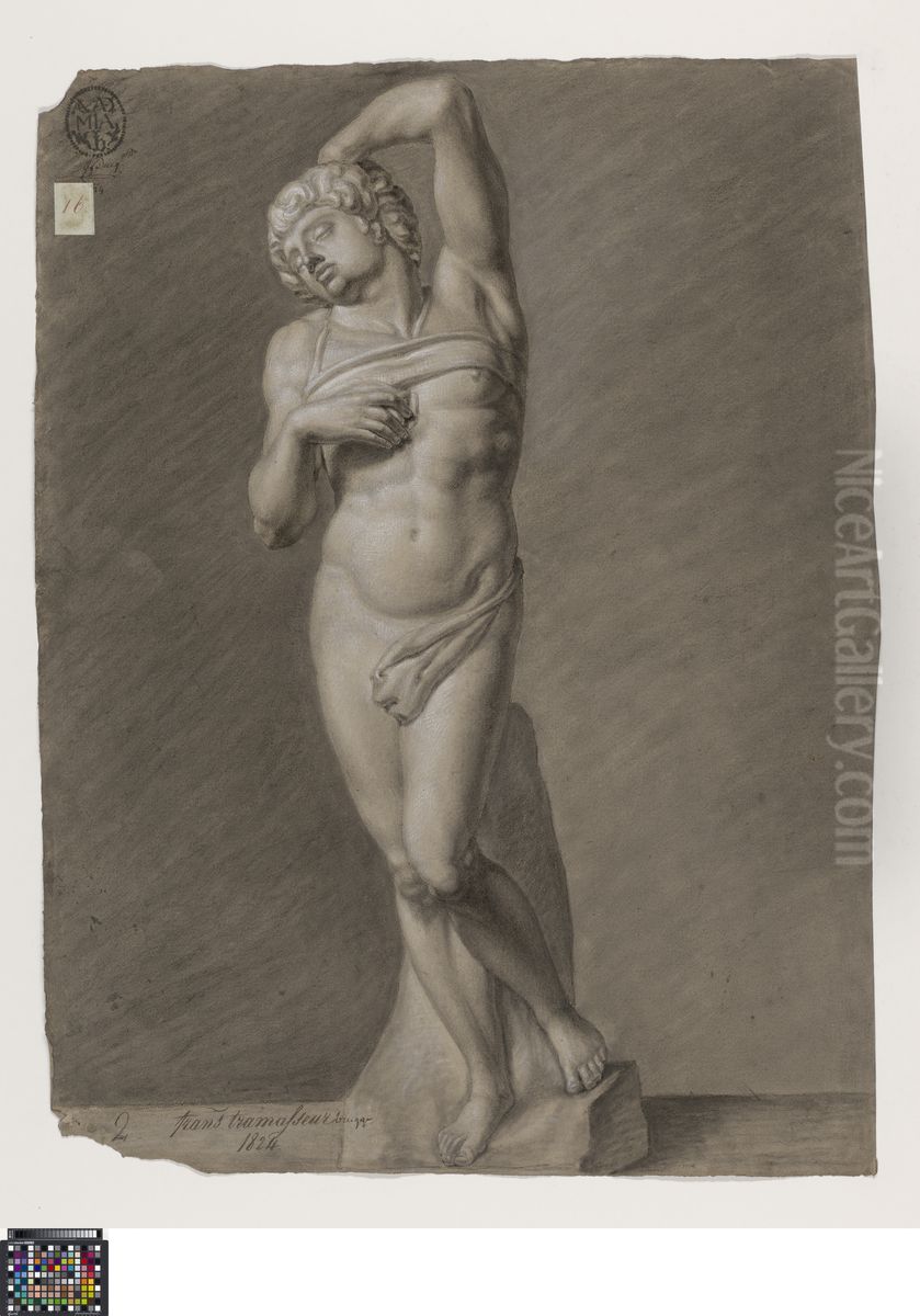 the dying slave Oil Painting by Francois Tramaseur