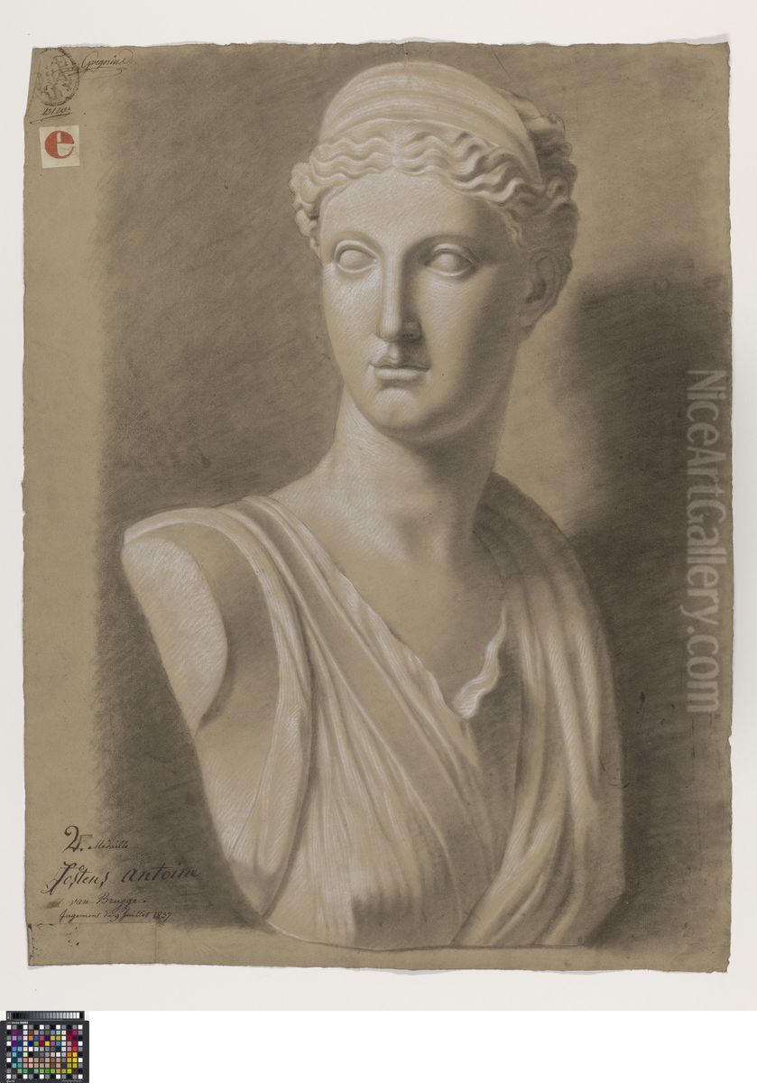 bust of Diana Oil Painting by Antoon Joostens