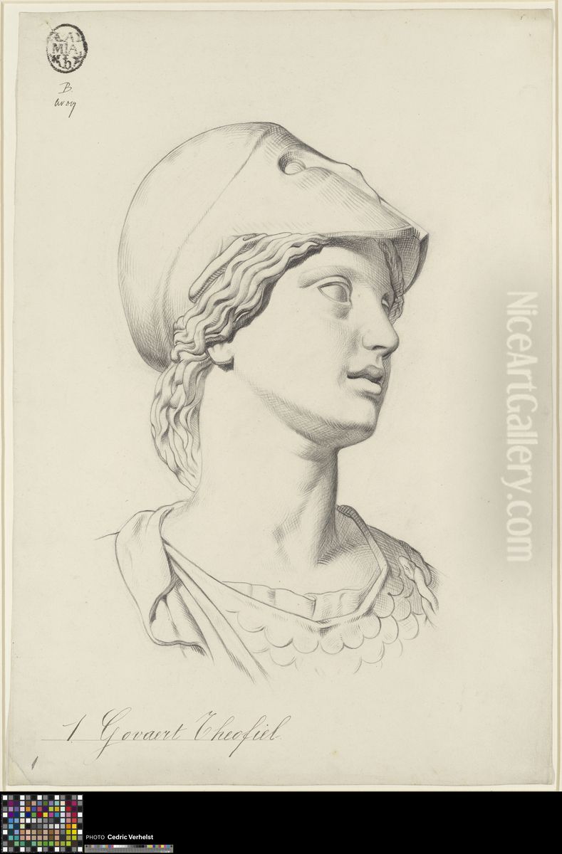 head of Athena Oil Painting by Theofiel Govaert