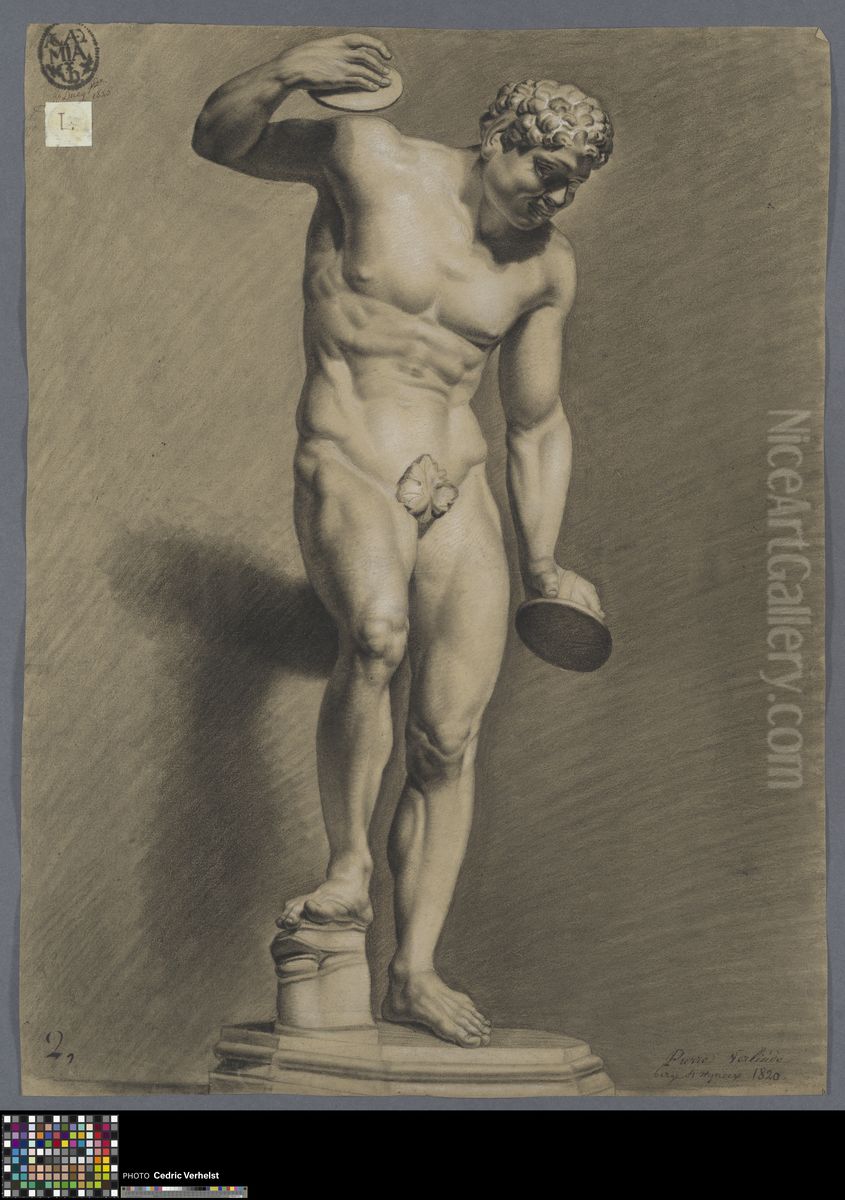 dancing satyr Oil Painting by Pierre Antoine Augustin  Verlinde