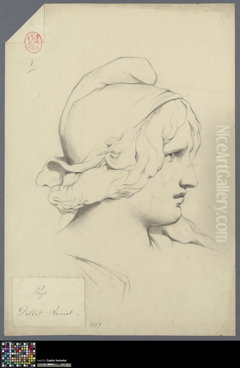 woman wearing a Phrygian cap Oil Painting by Renaat Dallet