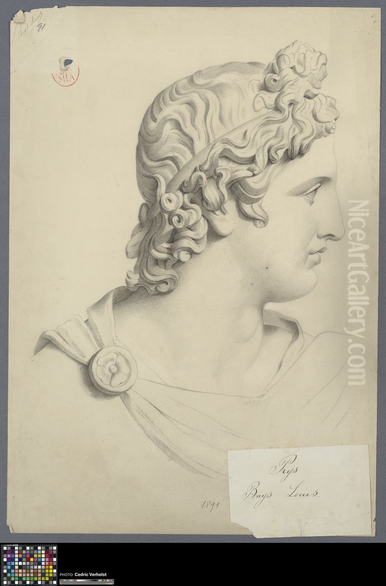 head of Apollo Belvedere Oil Painting by Louis Buys