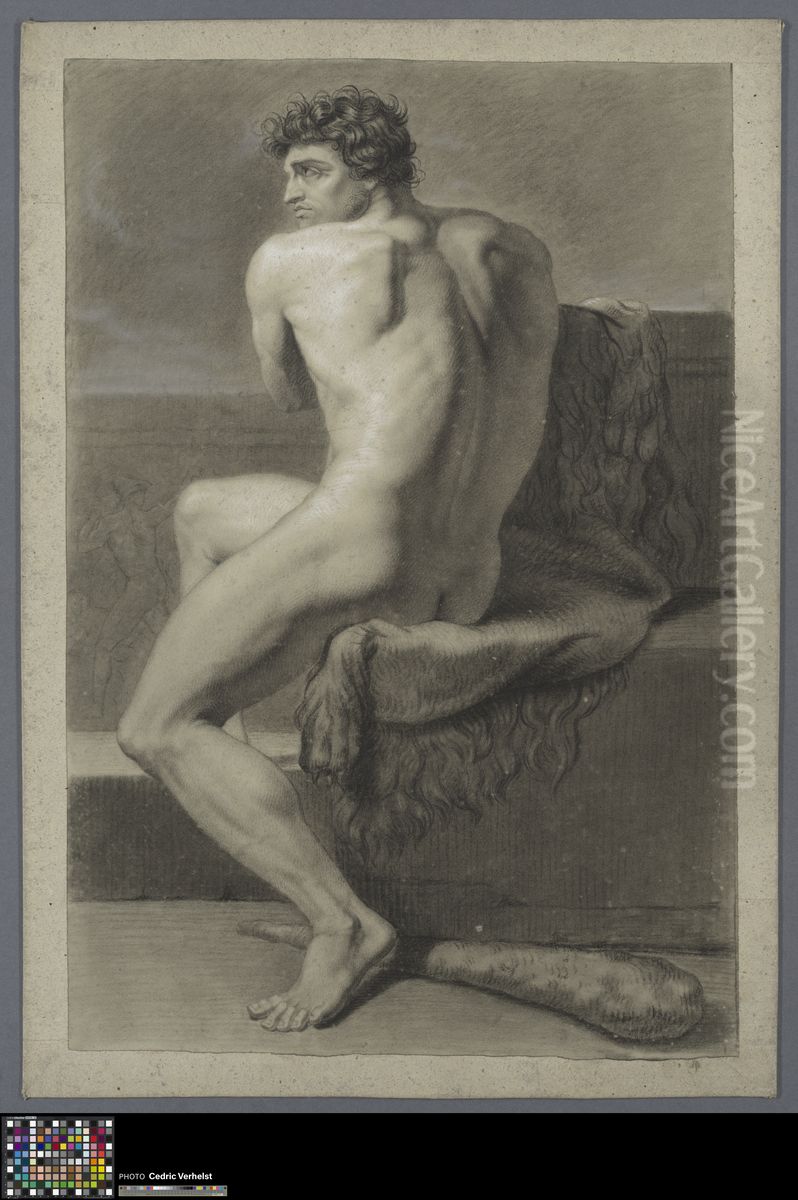seated male nude as Hercules Oil Painting by Musea Brugge