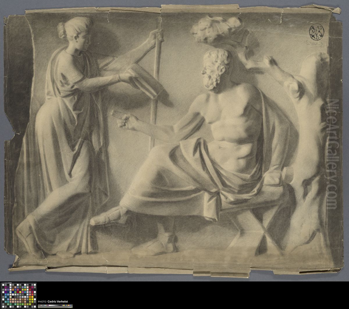 relief with two figures Oil Painting by Musea Brugge