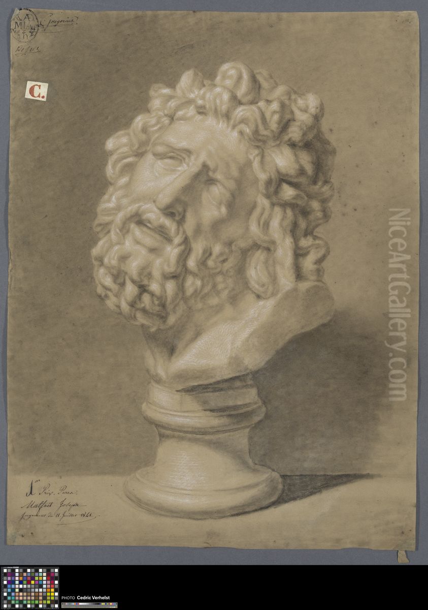 bust of Laocoon Oil Painting by Joseph Malfait