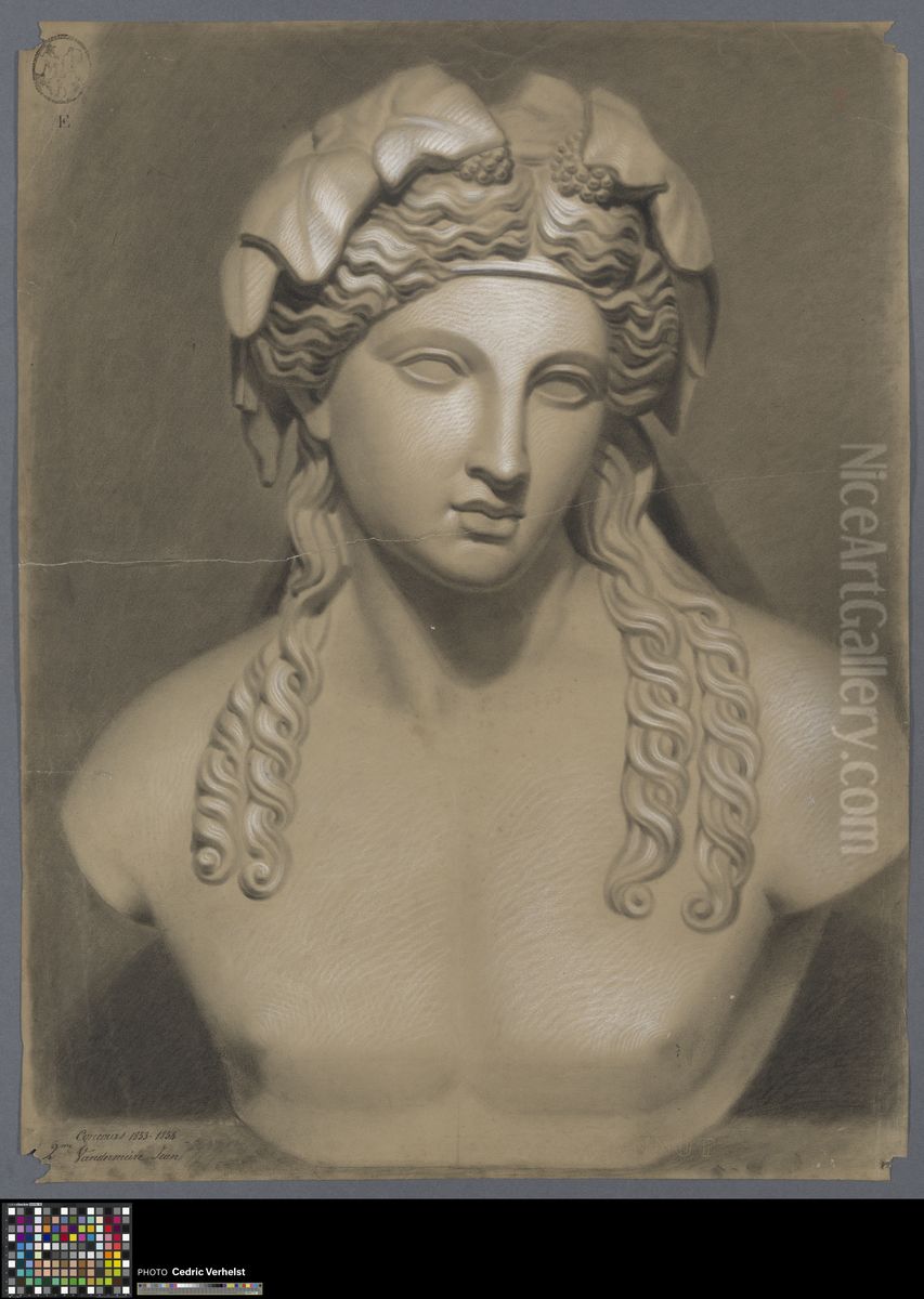 bust of Dionysus Oil Painting by Jean Vandermeire