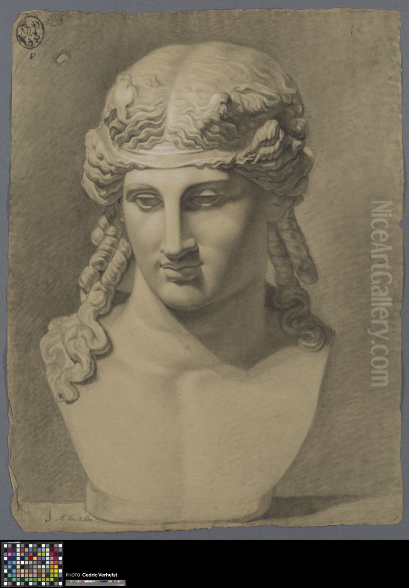 bust of Dionysus Oil Painting by Johannes Baptista van Acker