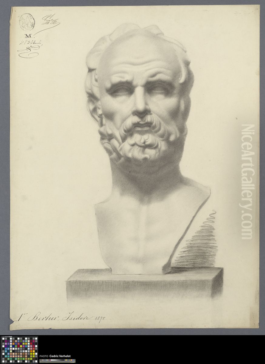 bust of a man Oil Painting by Isidoor Bertier