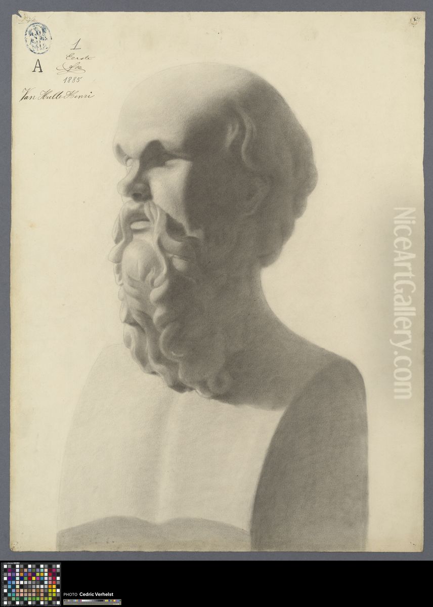 bust of Socrates Oil Painting by Henri van Hulle