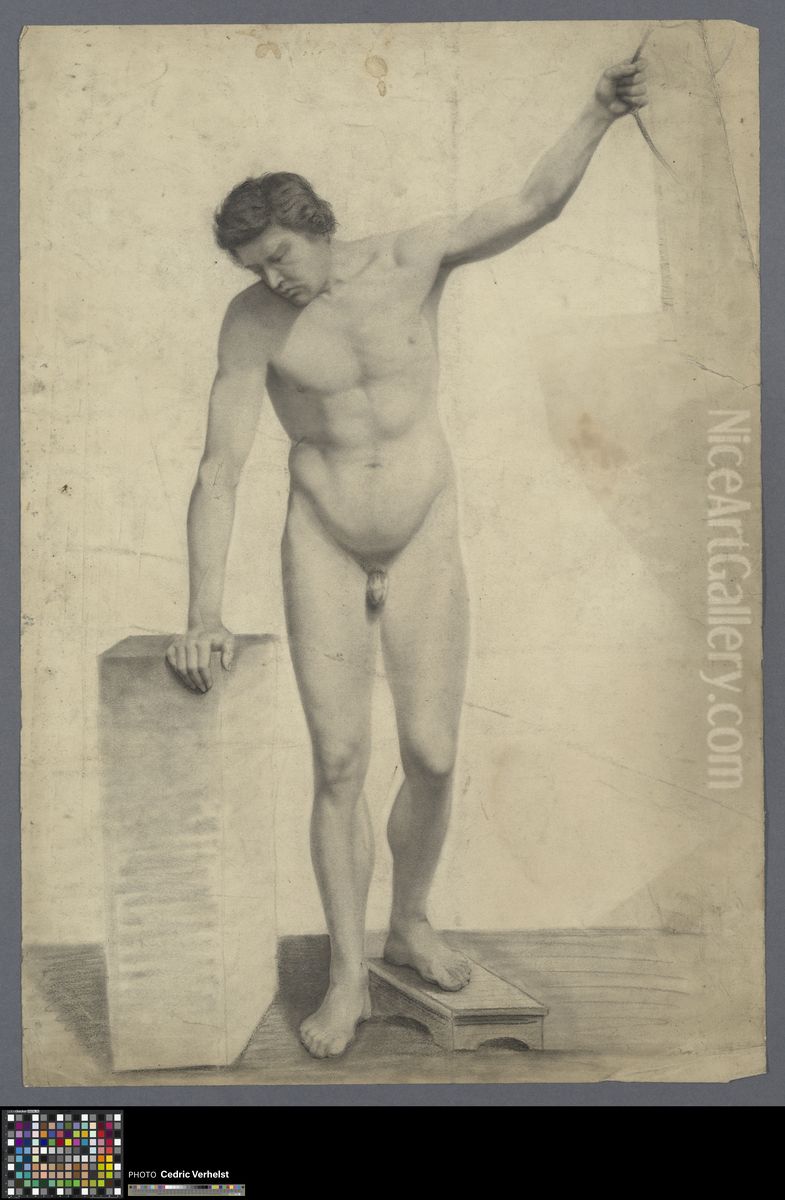 standing male nude Oil Painting by Musea Brugge