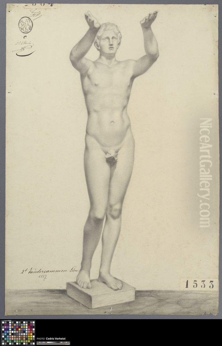 young male nude Oil Painting by Leon Vandercammen