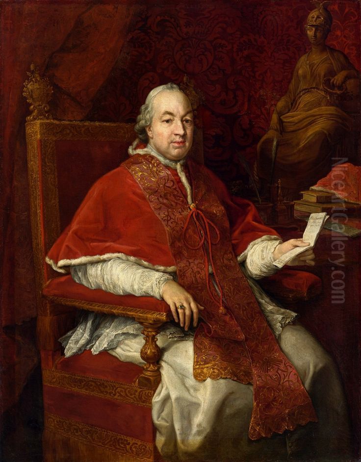 Portrait of Pope Pius VI. Oil Painting by Pompeo Batoni