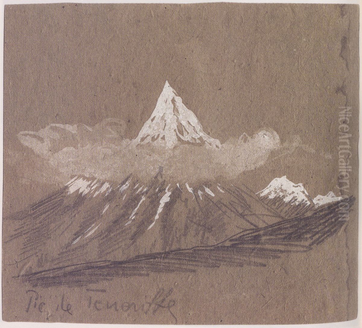 Vulcano Pic de Tenerife Oil Painting by Stanislaw Ignacy Witkiewicz (Witkacy)