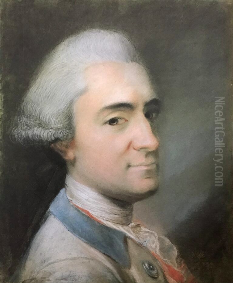 Portrait ofAndrzej Poniatowski(1735-1773) Oil Painting by Pierre-Joseph Lion