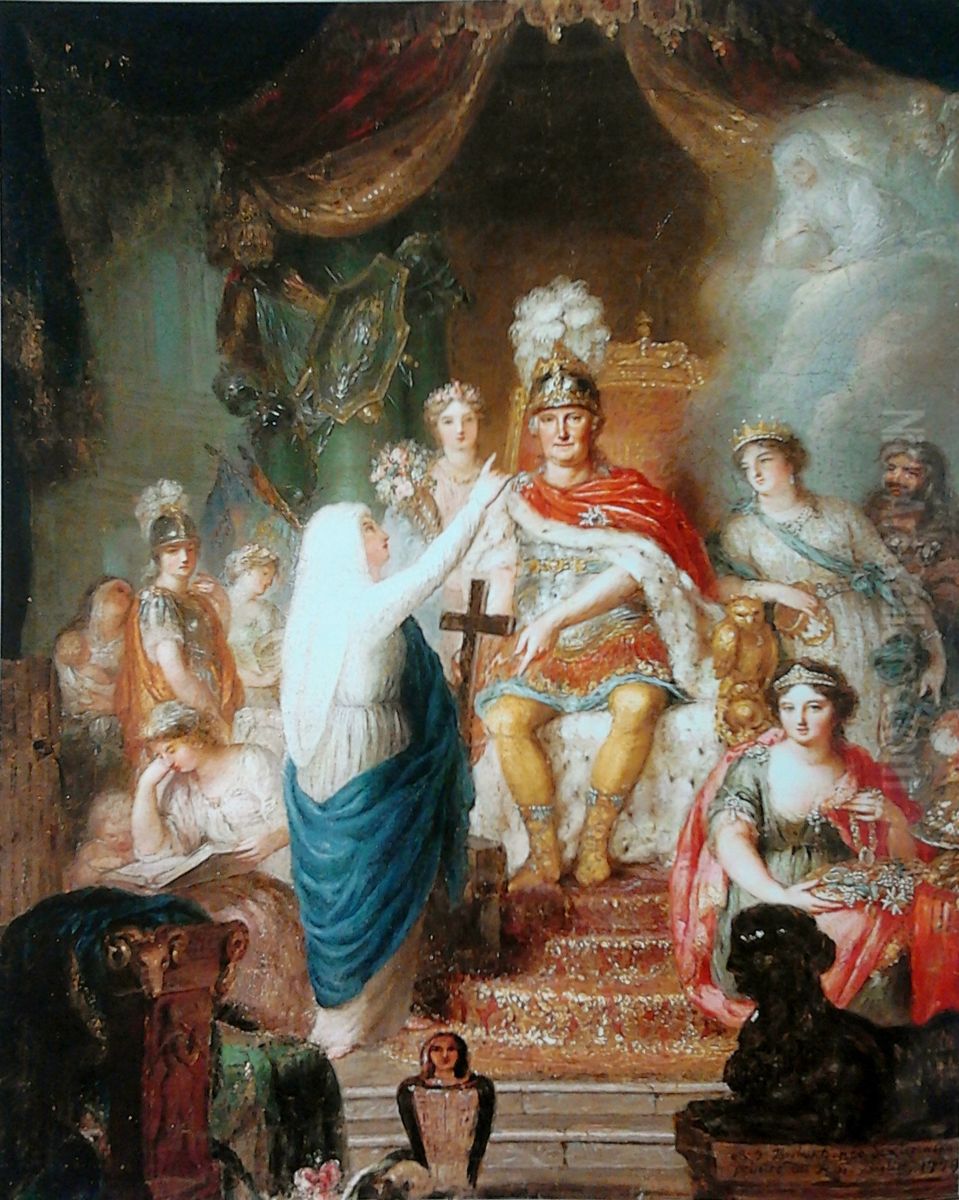 Apotheosis of Prince Augustus Ferdinand of Prussia. Oil Painting by Anna Dorothea Therbusch