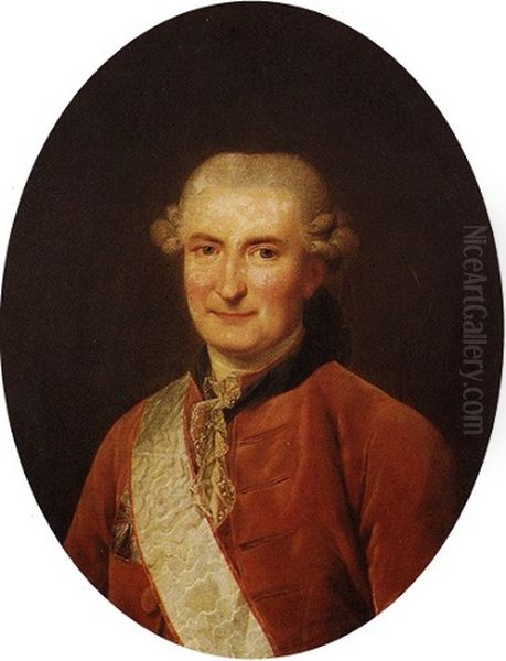 Portrait of Ove Hoegh-Guldberg (1731-1808) Oil Painting by Jens Juel