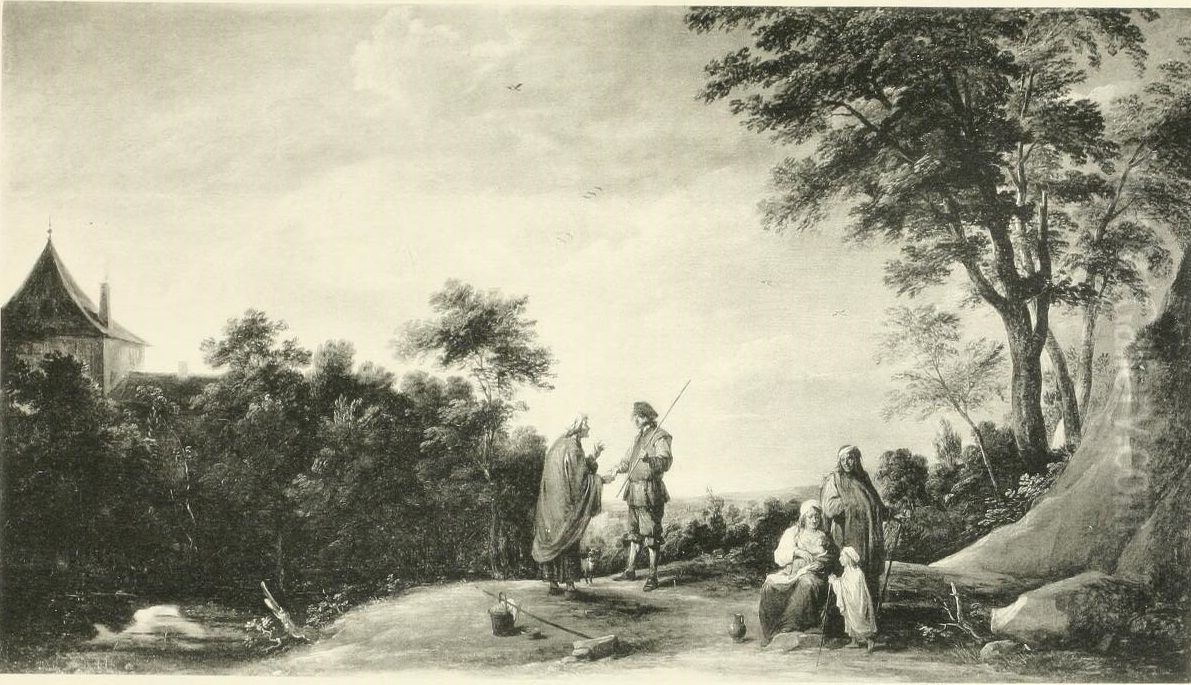 Landscape with Gypsies Oil Painting by David Teniers the Younger