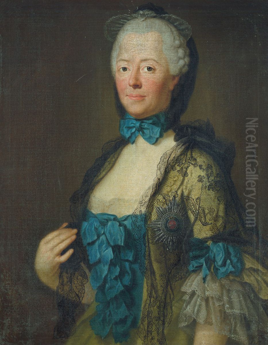 Portrait of Maria Antonia Walpurgis of Bavaria (1724-1780) Oil Painting by Anton Graff