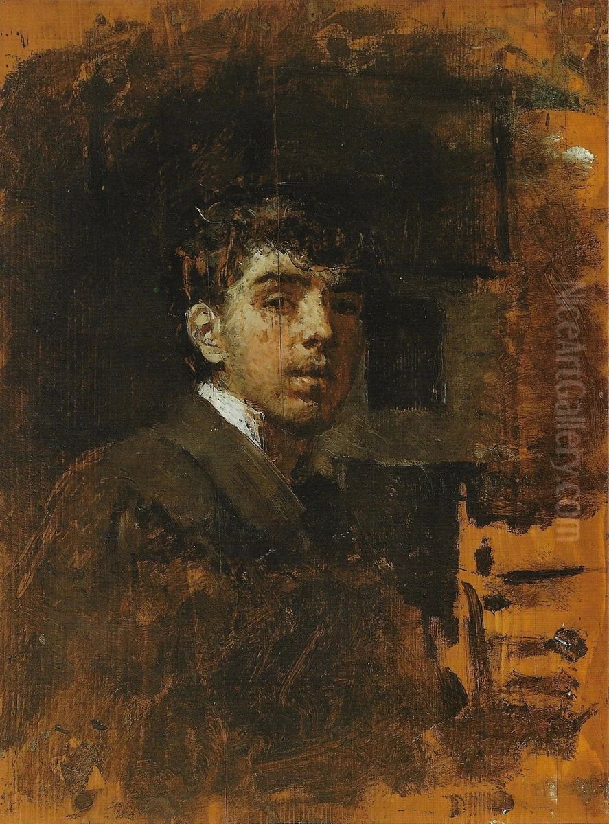 Autoritratto Oil Painting by Ettore Tito