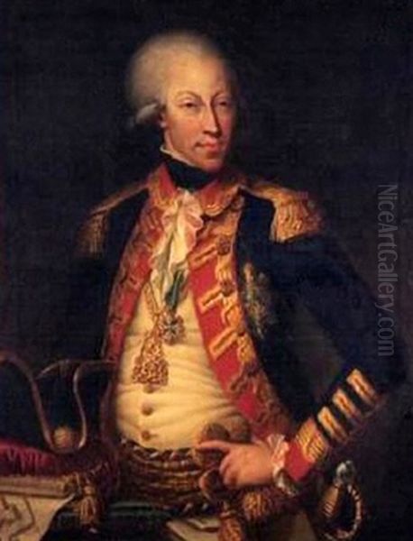Portrait ofCharles Emmanuel IV of Sardinia(1751-1819) Oil Painting by Giovanni Panealbo