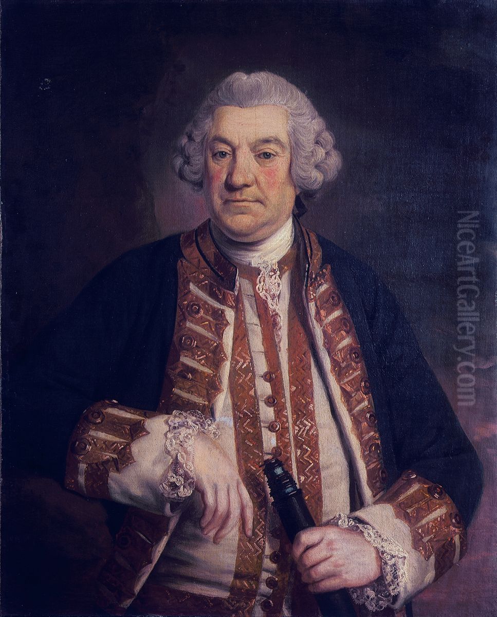 Portrait of Admiral Francis Geary (1709-1796) Oil Painting by Unidentified painter