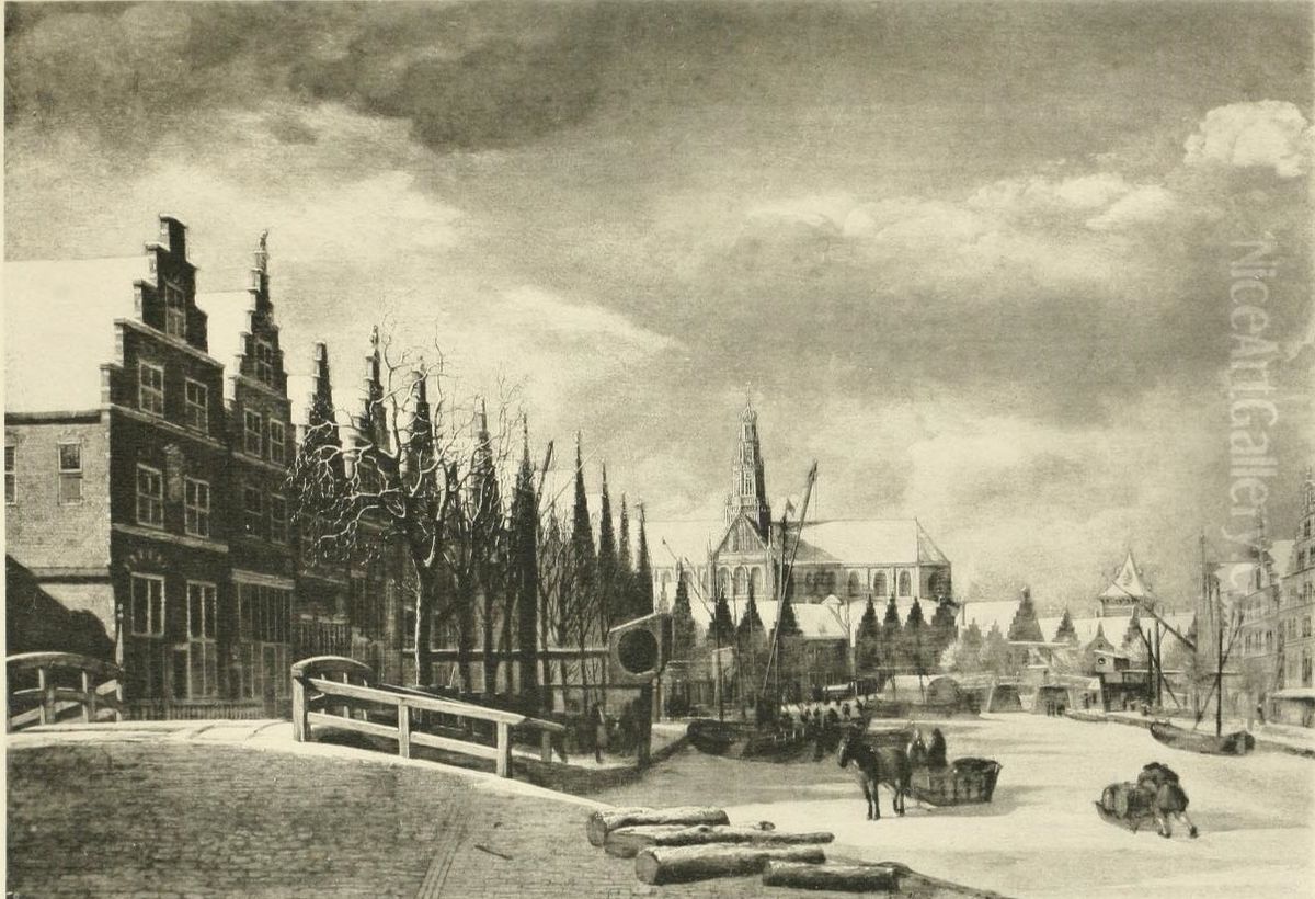 View of Haarlem along the Spaarne Oil Painting by Gerrit Adriaenszoon Berckheyde