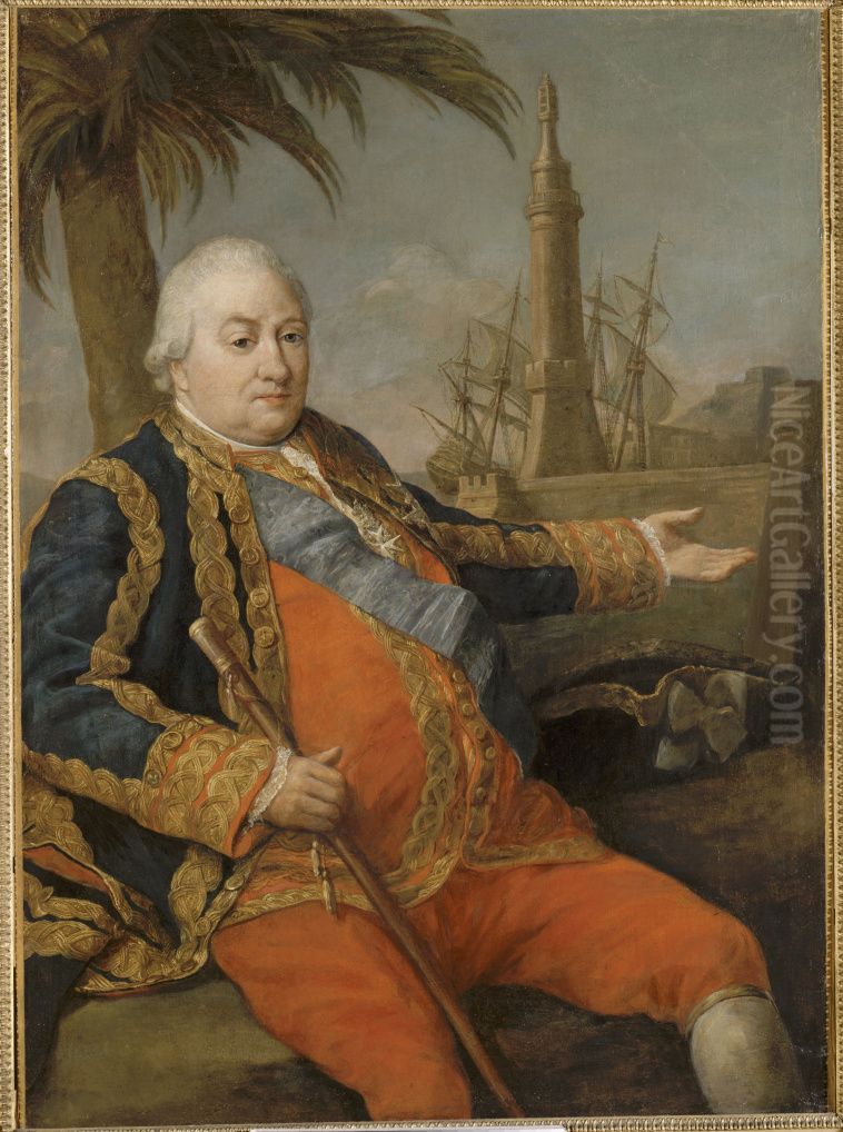 Portrait ofPierre Andre de Suffren de Saint Tropez(1729 - 8 December 1788) Oil Painting by Pompeo Batoni