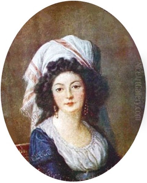 Portrait of Adelaide-Edmee Prevost, Mme de La Briche (1755-1844) Oil Painting by Elisabeth Louise Vigee Le Brun