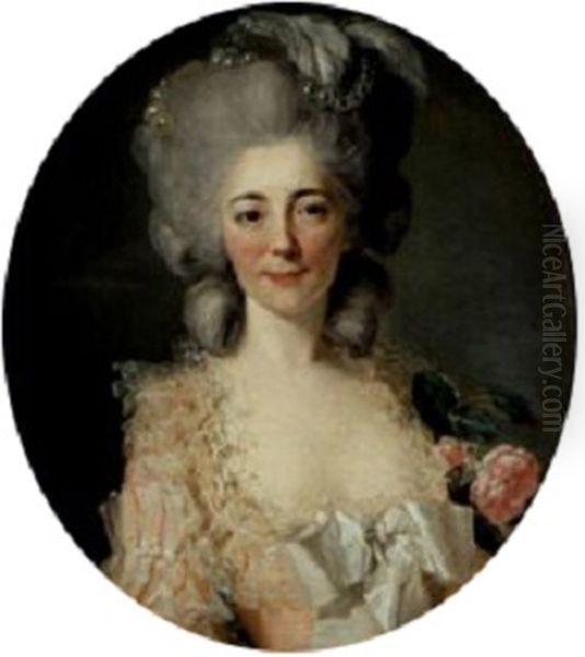 Portrait of Madame de Bonneuil Oil Painting by Simon-Bernard Lenoir