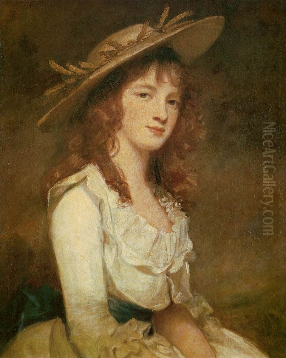 Miss Constable Oil Painting by George Romney
