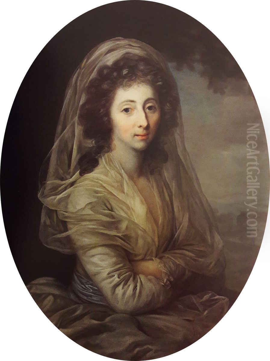 Portrait of Konstancja Rzewuska nee Lubomirska. Oil Painting by Anton Graff