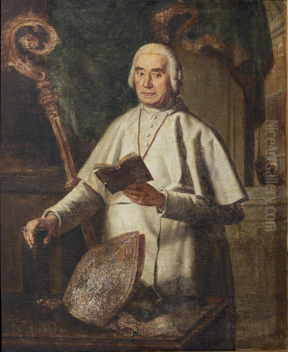 Portrait of Godfried Hermans, abbot of Tongerlo Oil Painting by Francois Xavier Joseph Jacquin