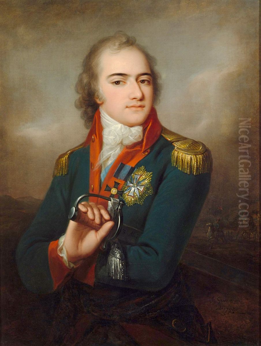Ksiaze Jozef Poniatowski Oil Painting by Josef Grassi